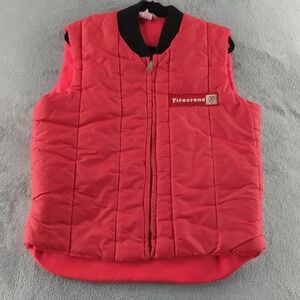 Vintage Firestone Avon Sportswear Vest Mens Medium Red Quilted 80s Canada